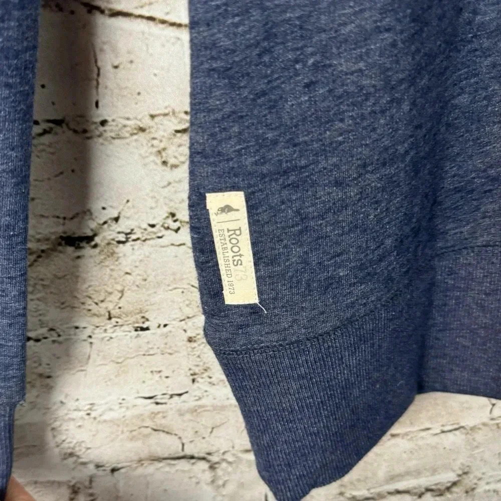 NWT ROOTS Women's XS Sandylake Full Zip Hoodie Ink Blue Sweater Hoody New Hood - Picture 10 of 12